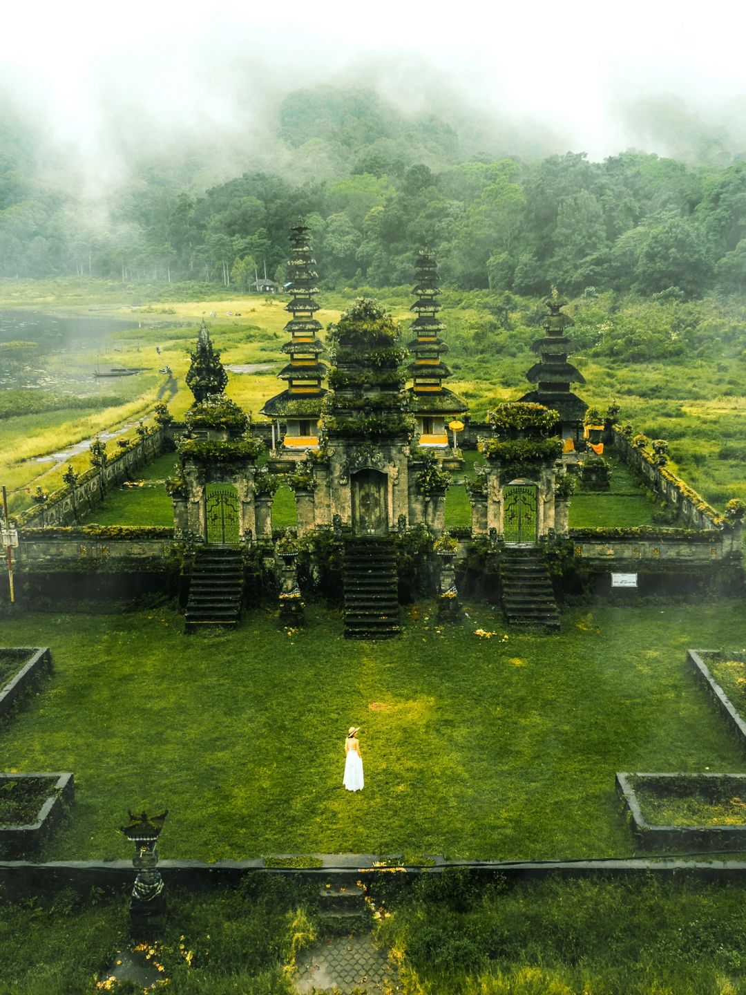 Bali-Pura Ulun Danu Tamblingan, an ancient 10th century temple on Lake Tamblingan, Bali