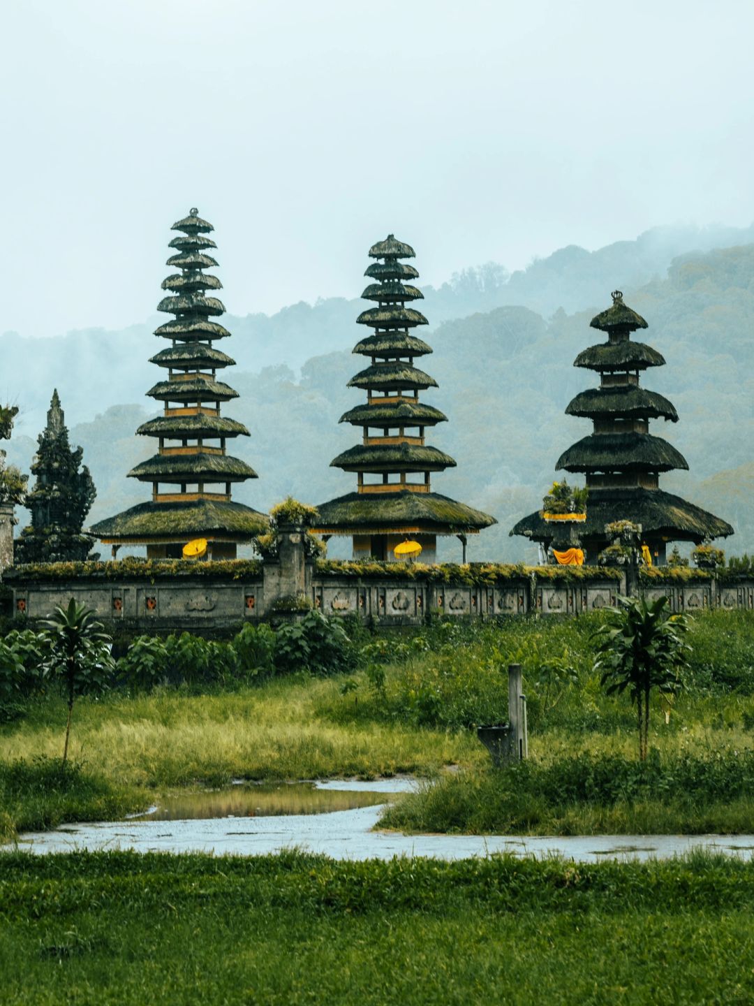 Bali-Pura Ulun Danu Tamblingan, an ancient 10th century temple on Lake Tamblingan, Bali