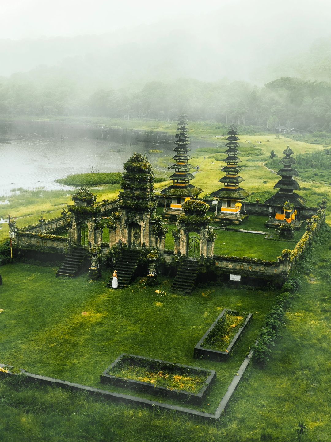 Bali-Pura Ulun Danu Tamblingan, an ancient 10th century temple on Lake Tamblingan, Bali