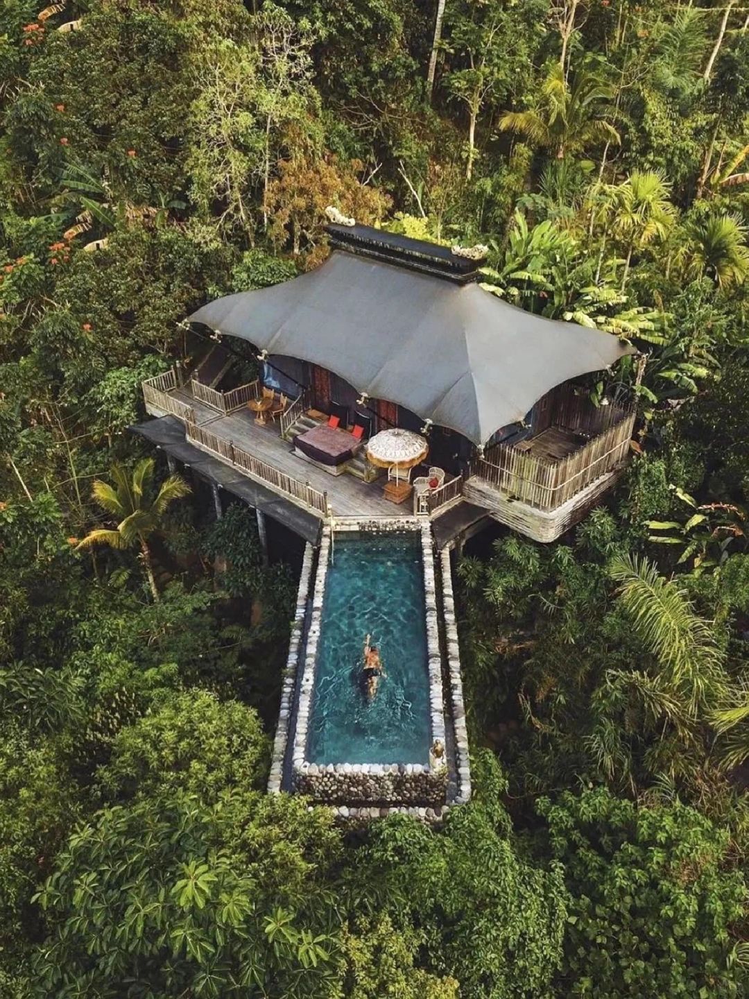 Bali-Capella Ubud Bali, an eco-friendly luxury tent hotel designed by designer Bill Bensley