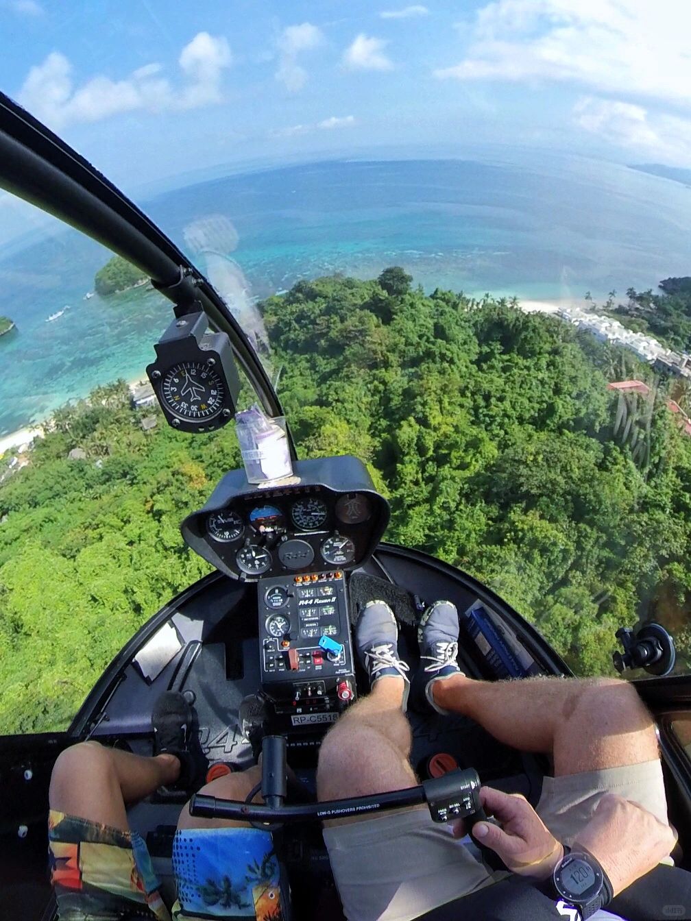 Boracay-Boracay helicopter tour around the island, 🚁review the white sand beach and blue water