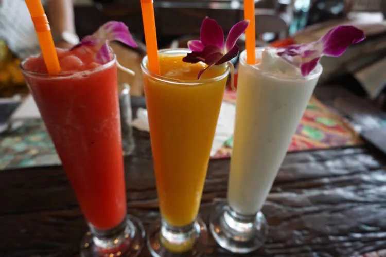 Krabi-Krabi · Gecko cabane Restaurant, 🤩recommended mango smoothie and pineapple rice