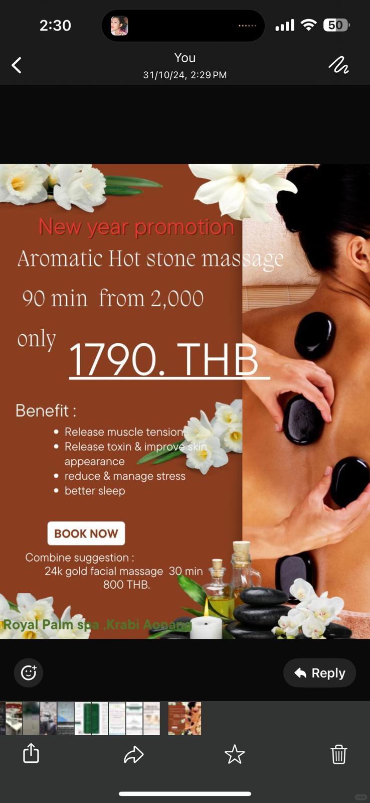 Krabi-AttA RaK SPA in Krabi, experience aromatherapy hot stone massage to relieve fatigue