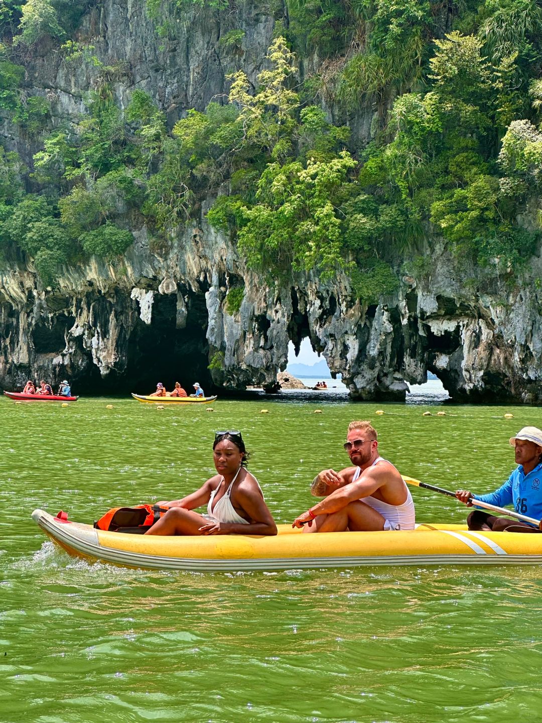 Phuket-Phuket Phang Nga Bay National Park tourist attractions, floating market and karst boating