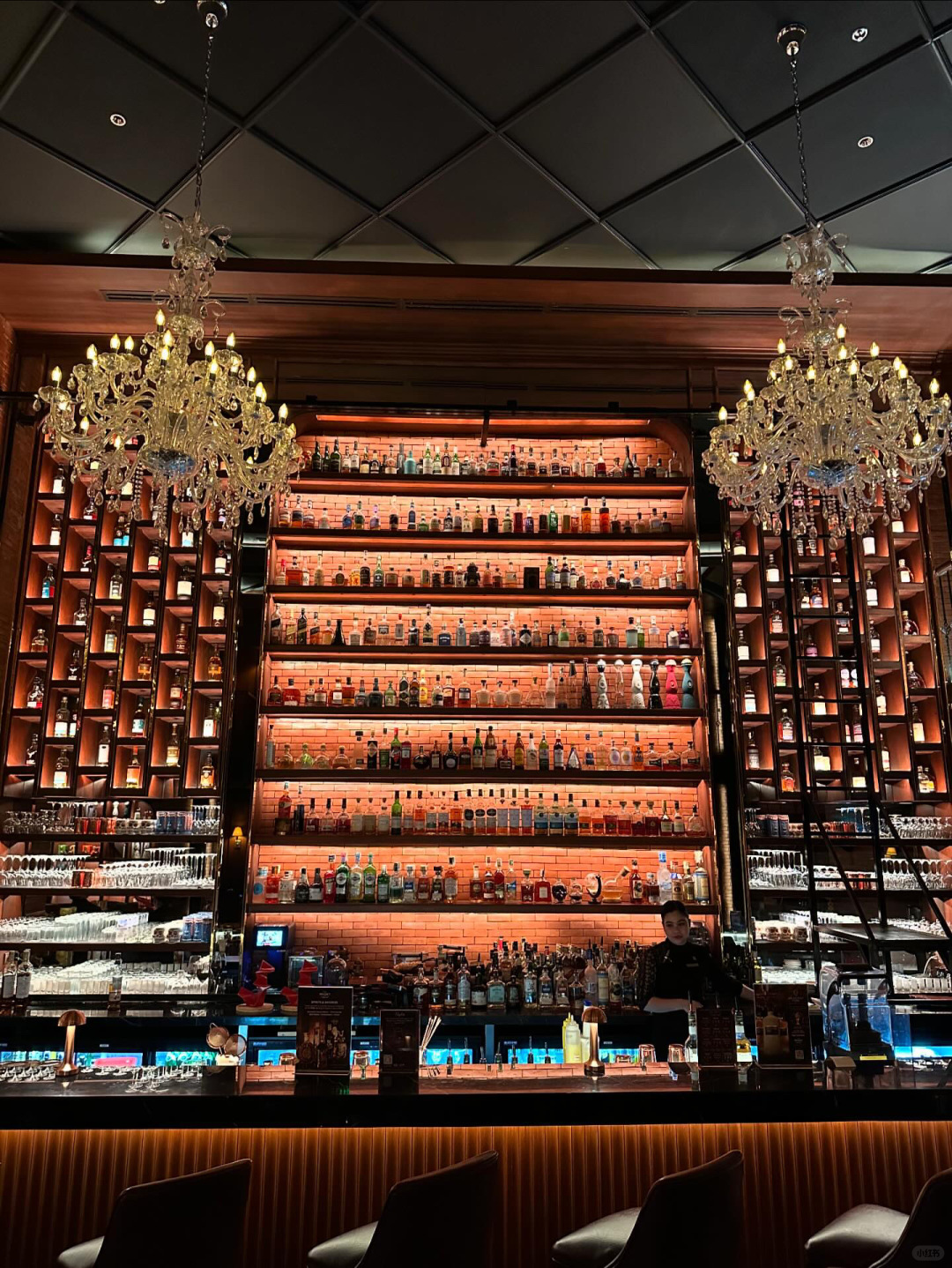 Manila/Luzon-The Whiskey Library Cigar Bar in Pasay, Manila, decorated in a modern library style