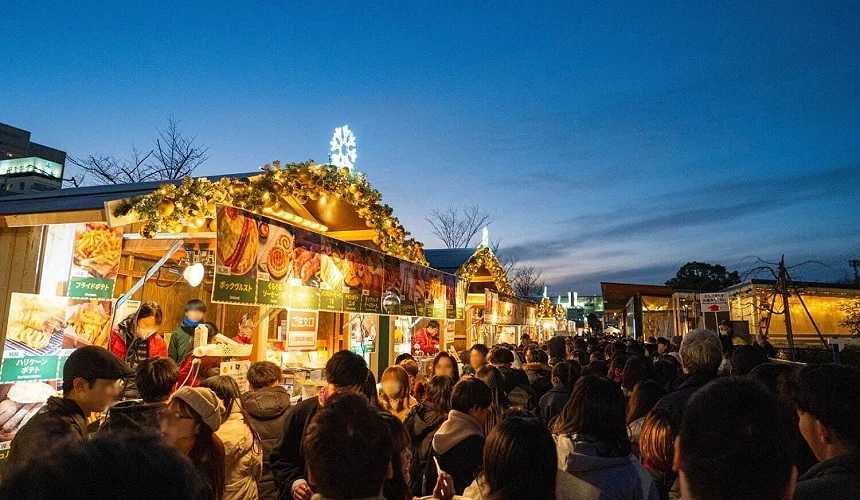 Osaka-2024 Osaka Christmas Market Nanten Building, Universal Studios, Kyoto Ruri River