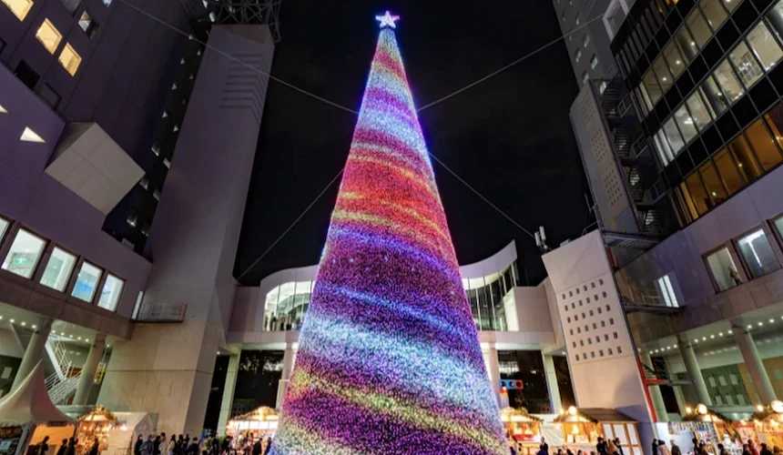 Osaka-2024 Osaka Christmas Market Nanten Building, Universal Studios, Kyoto Ruri River