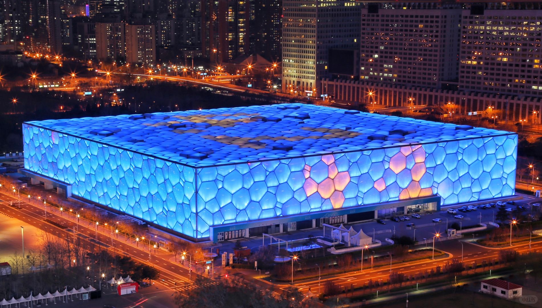 Beijing/Tianjin-The Water Cube in Beijing Olympic Park is China's national swimming center, filled with the atmosphere of sports!