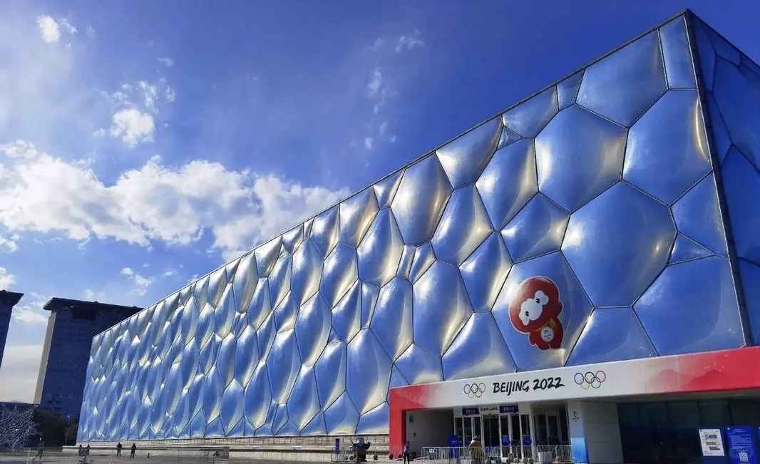 Beijing/Tianjin-The Water Cube in Beijing Olympic Park is China's national swimming center, filled with the atmosphere of sports!