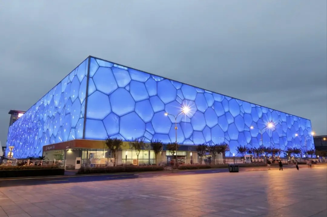 Beijing/Tianjin-The Water Cube in Beijing Olympic Park is China's national swimming center, filled with the atmosphere of sports!