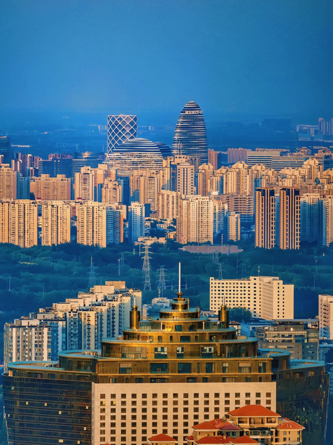 Beijing/Tianjin-At the Beijing Olympic Tower! The sunset and night scenery here are breathtaking!