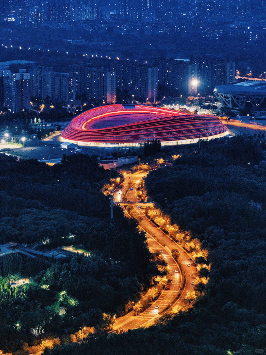 Beijing/Tianjin-At the Beijing Olympic Tower! The sunset and night scenery here are breathtaking!