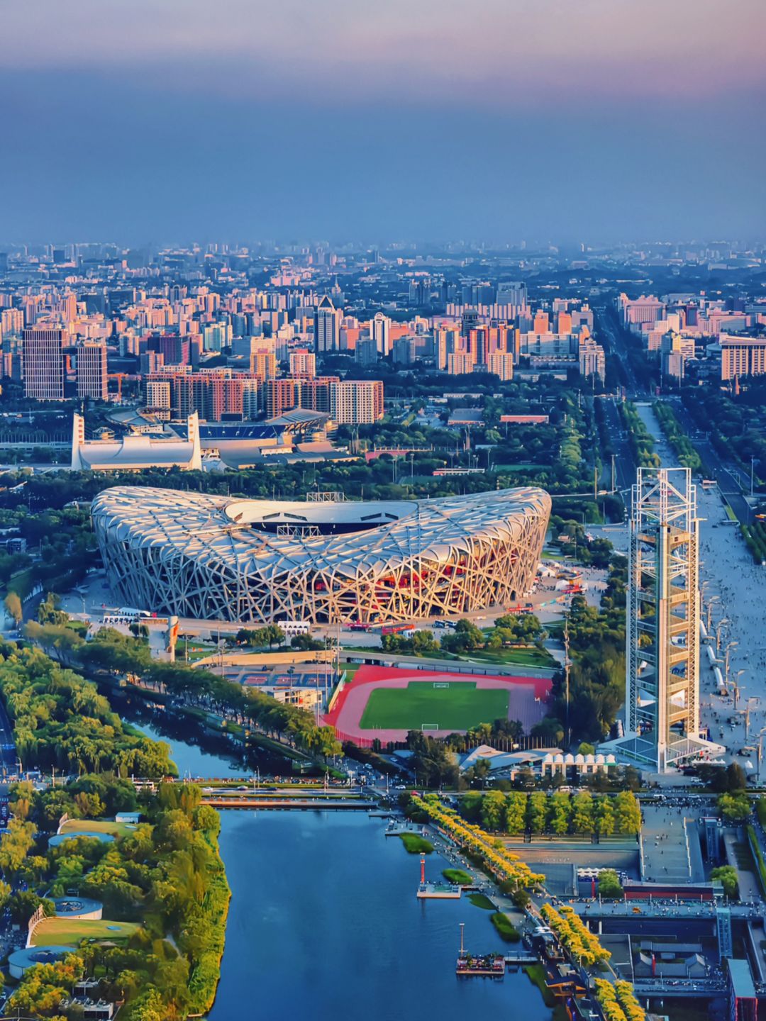 Beijing/Tianjin-At the Beijing Olympic Tower! The sunset and night scenery here are breathtaking!