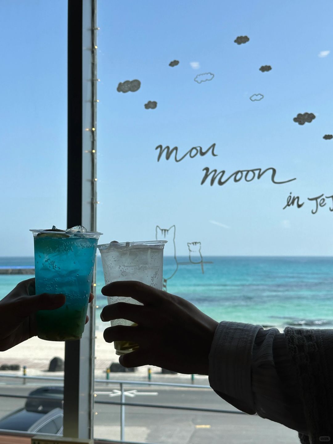 Busan/Jeju-Traveling to Jeju, I was attracted by the scenery of Cafe Mou Moon in Woljeong-ri