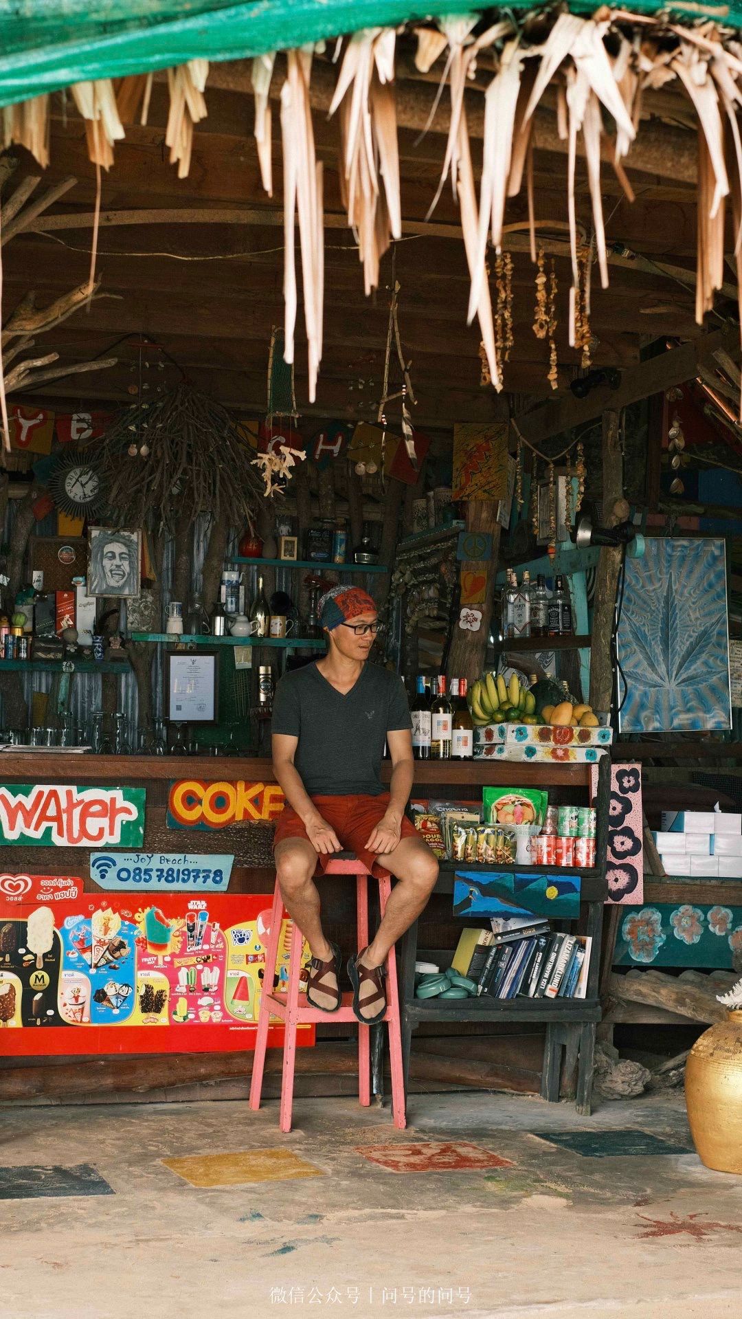 Krabi-Joy Beach Cafe, an open-air restaurant/bar next to the beach in Ao Nang, Krabi, Thailand