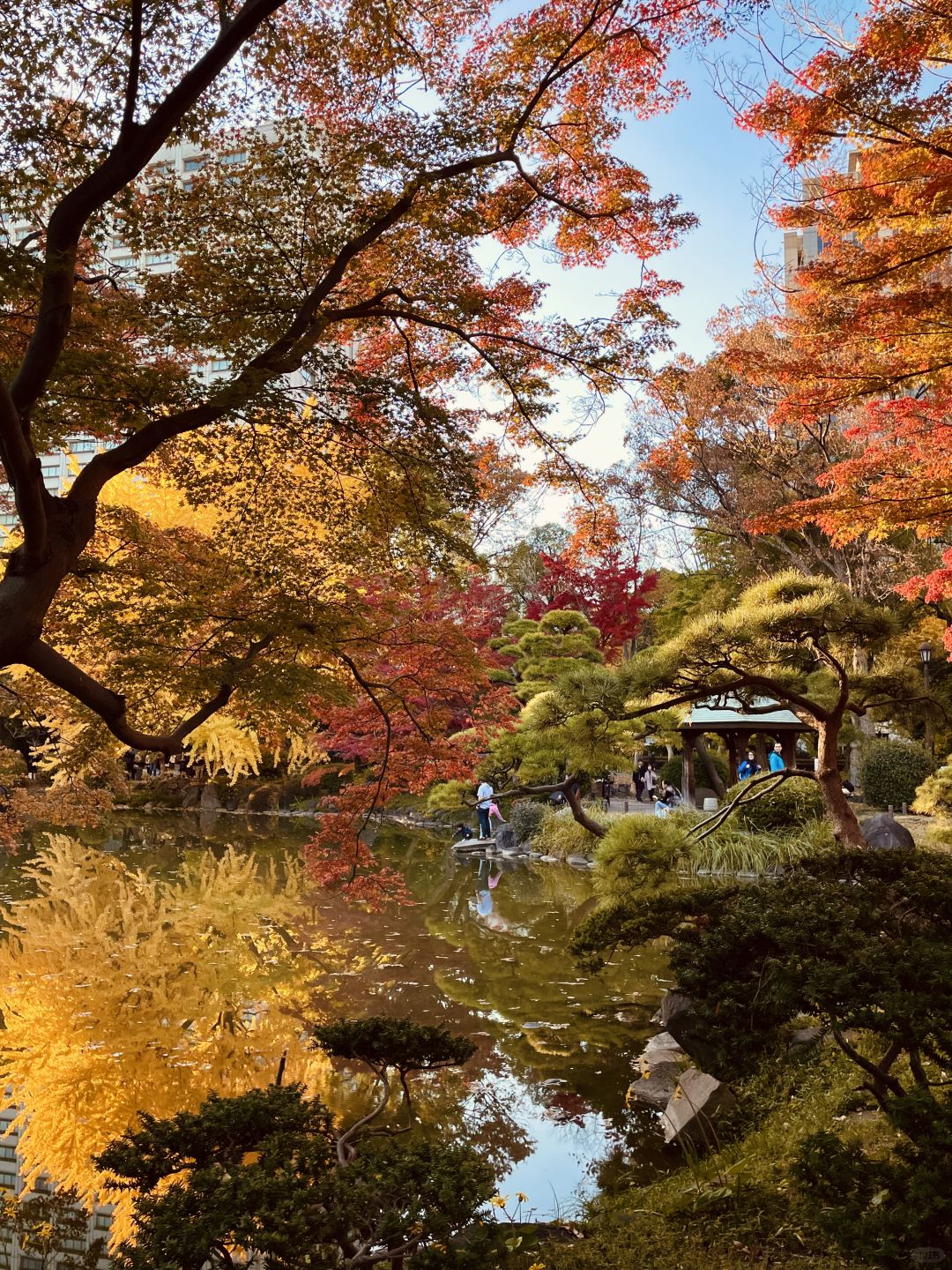 Tokyo-Hibiya Park in Tokyo, Japan, has beautiful scenery, not many people, and no tickets are required