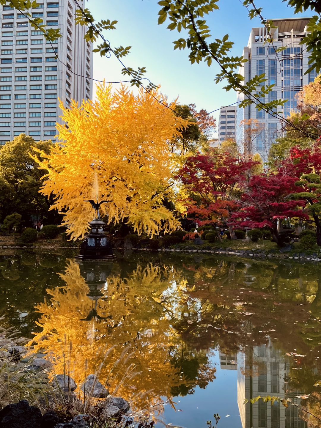 Tokyo-Hibiya Park in Tokyo, Japan, has beautiful scenery, not many people, and no tickets are required