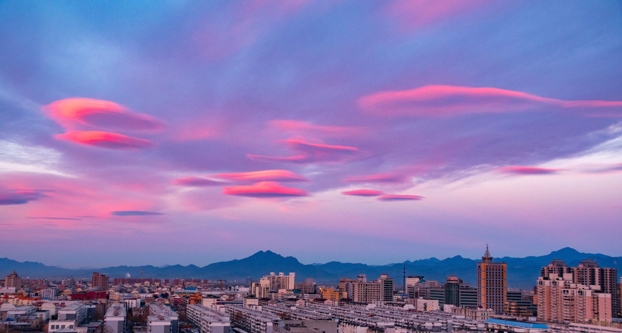 Beijing/Tianjin-12.16 Beijing morning glow, pink is more romantic and beautiful！