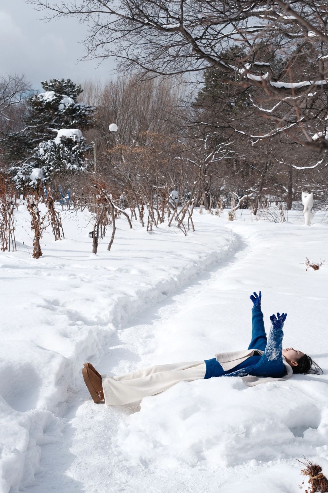 Sapporo/Hokkaido-Sapporo Nakajima Park: free skiing experience,great for taking pictures