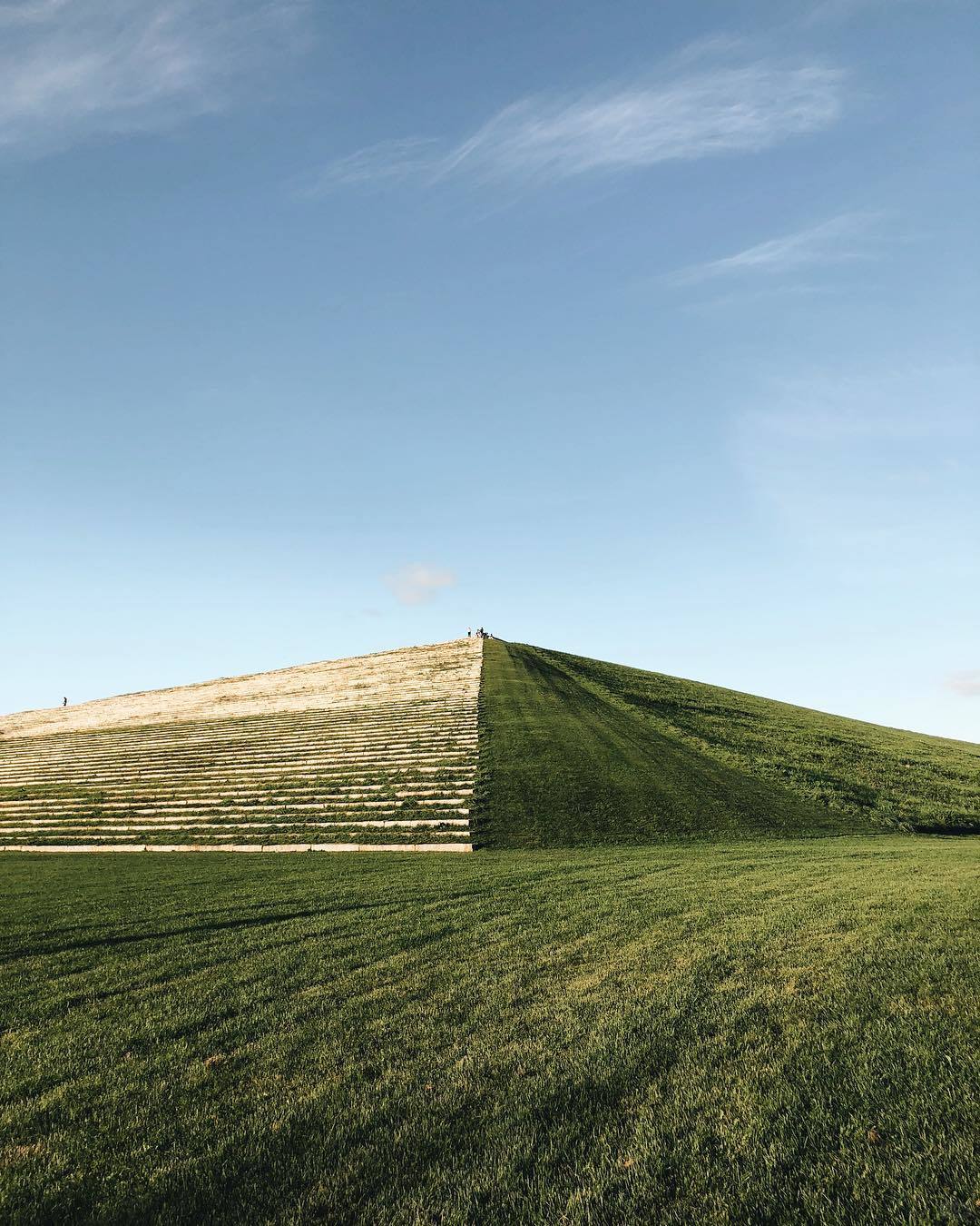 Sapporo/Hokkaido-Moerenuma Park in Sapporo with landscape art installations and hills forming many geometric shapes