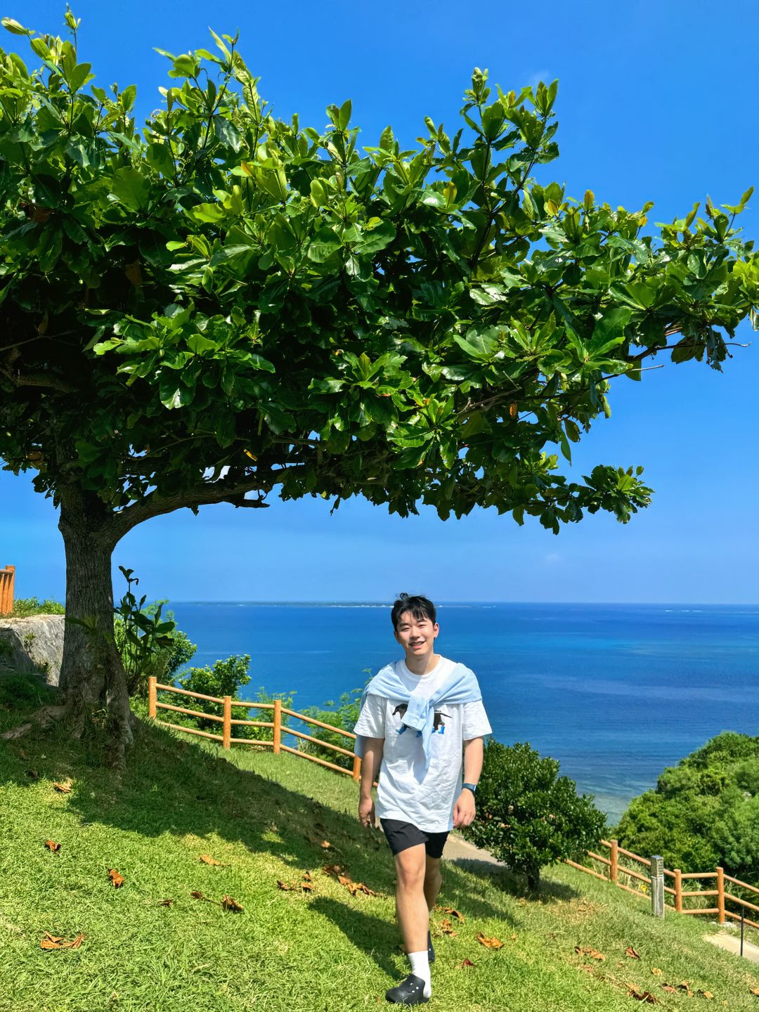 Okinawa-Cape Chinen Park with amazing  sea and beautiful coastal roads along the way