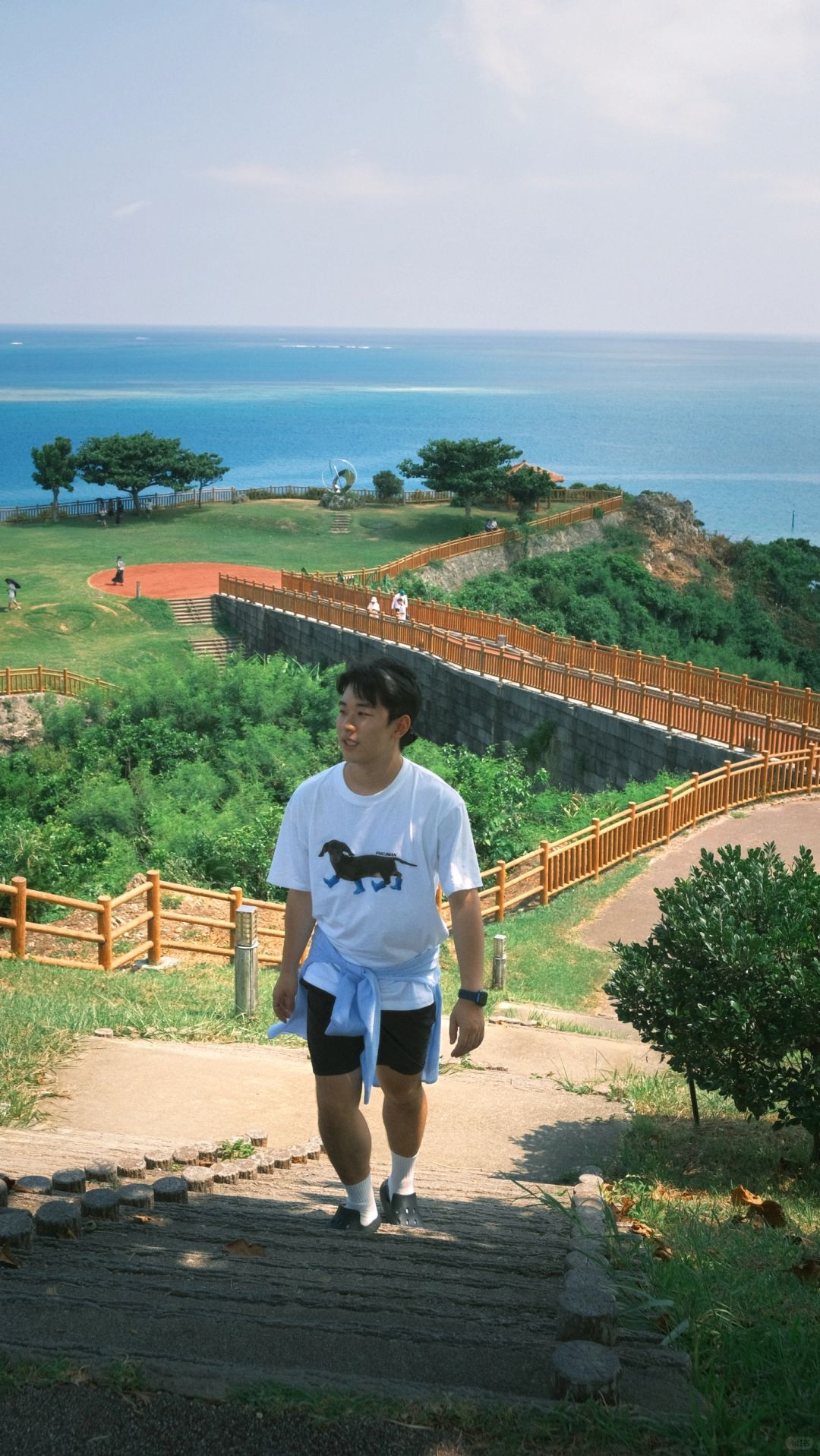 Okinawa-Cape Chinen Park with amazing  sea and beautiful coastal roads along the way