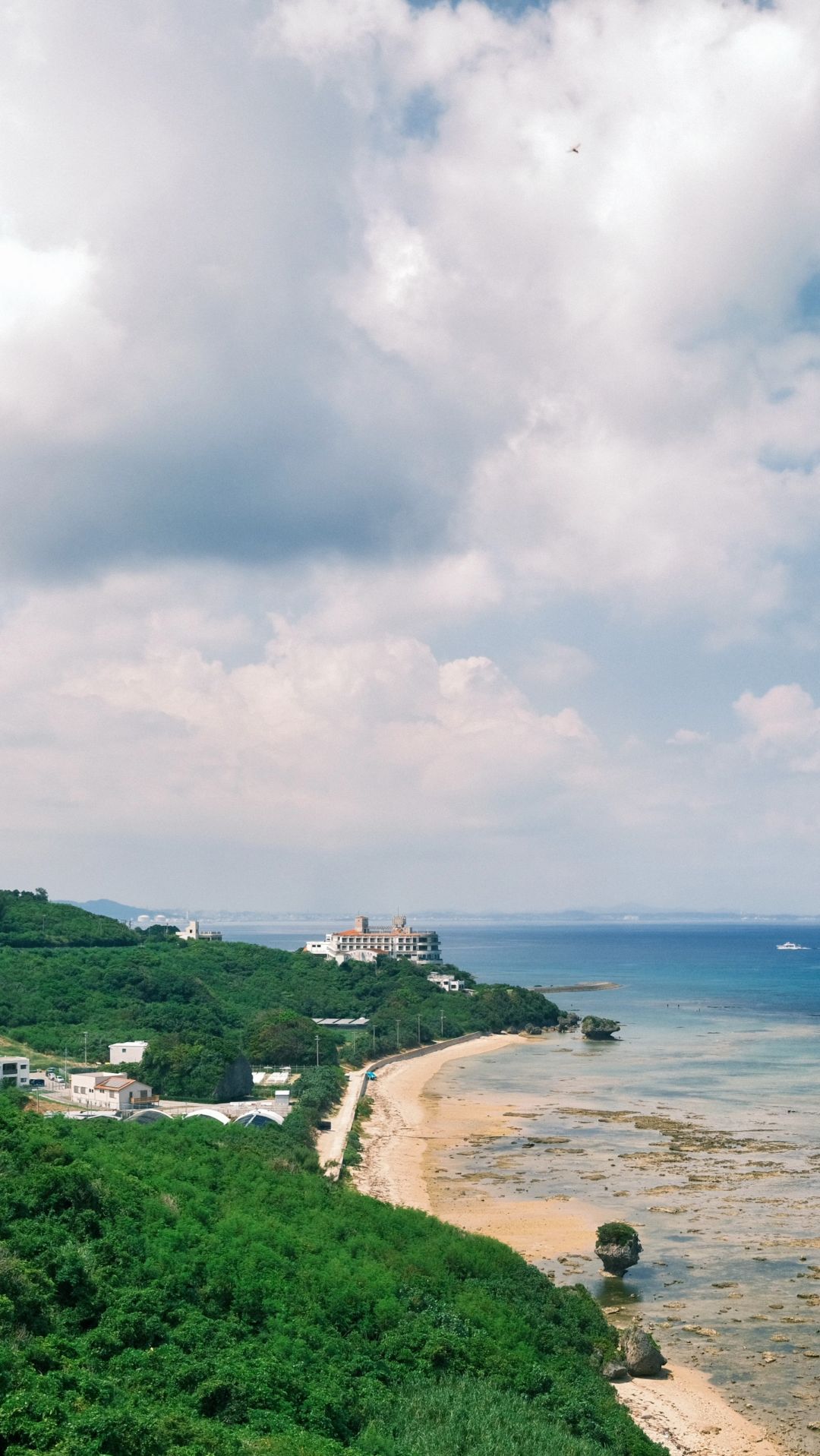 Okinawa-Cape Chinen Park with amazing  sea and beautiful coastal roads along the way