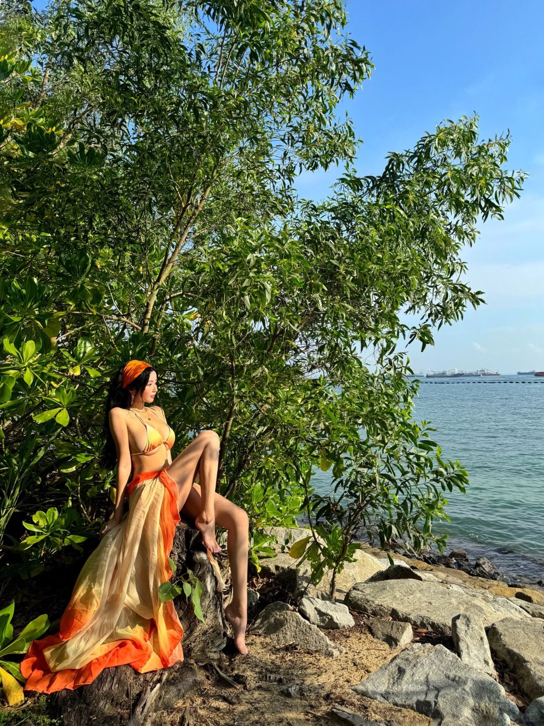 Singapore-Palawan Beach in Singapore feels like a vacation, overlooking Mount Faber and the Strait