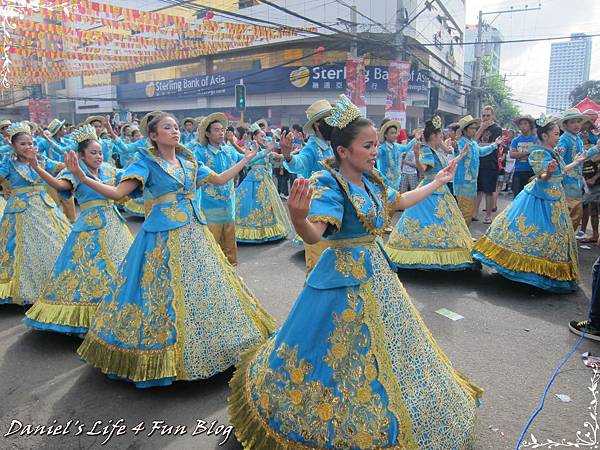 Cebu-Locals dance with the statue of the Holy Infant during the Sinulog Festival in Cebu