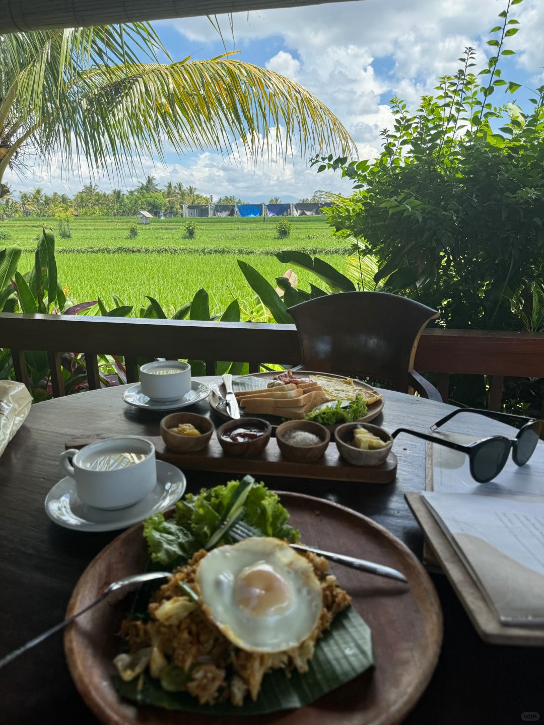 Bali-Villa Silas Hotel in Bali, having breakfast while daydreaming and basking in the sun