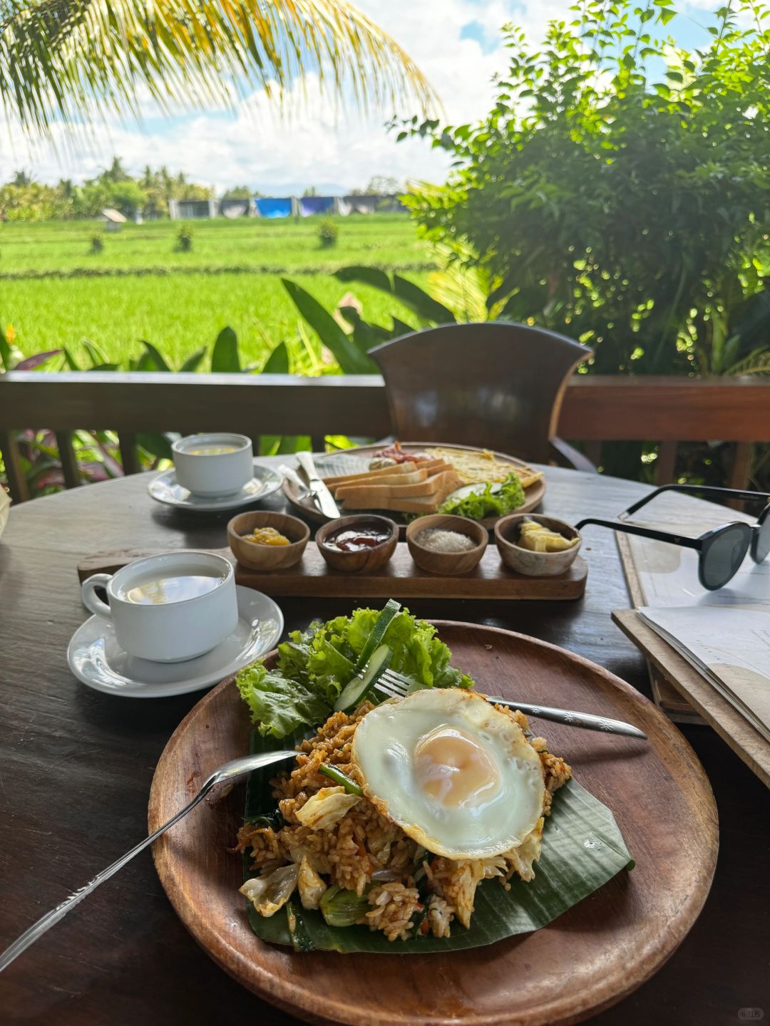 Bali-Villa Silas Hotel in Bali, having breakfast while daydreaming and basking in the sun