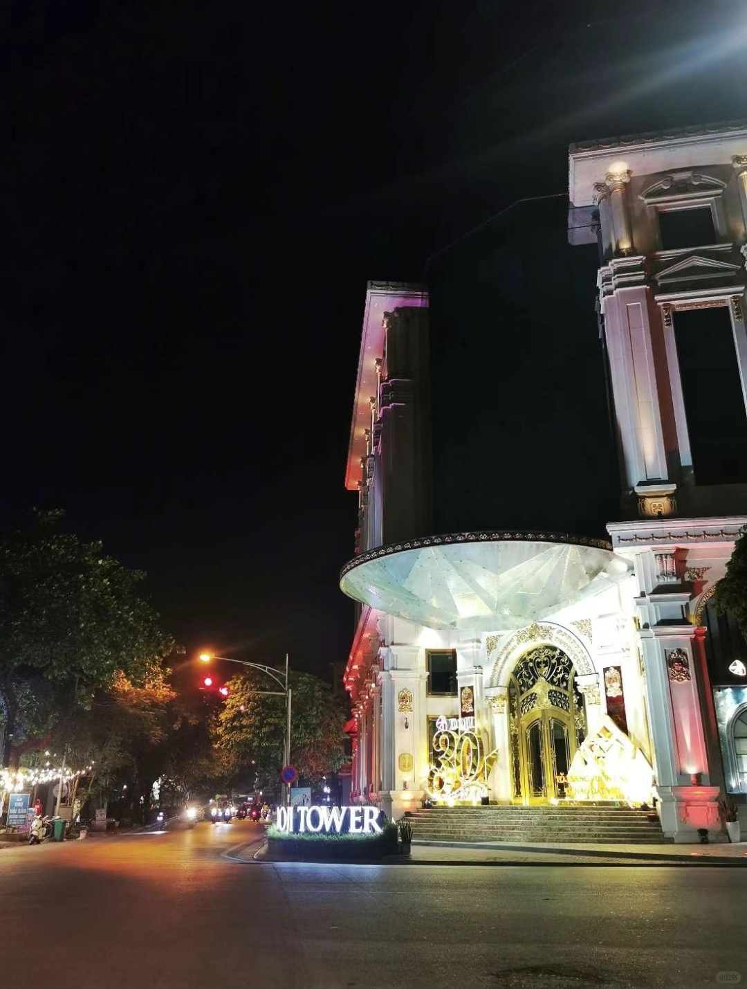 Hanoi-Hoan Kiem Lake area in Hanoi, Vietnam. Night market, food, bars, spas are all available