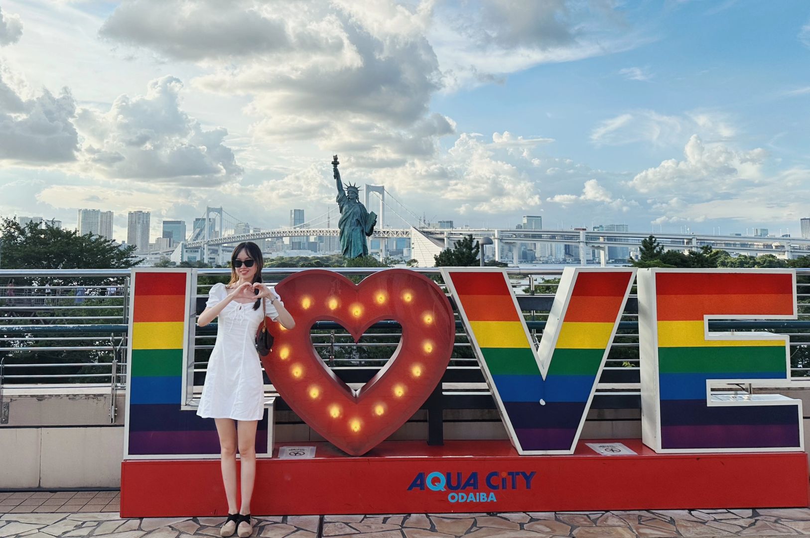 Tokyo-Tokyo Odaiba Seaside Park blows the wind of freedom, the world's third Statue of Liberty