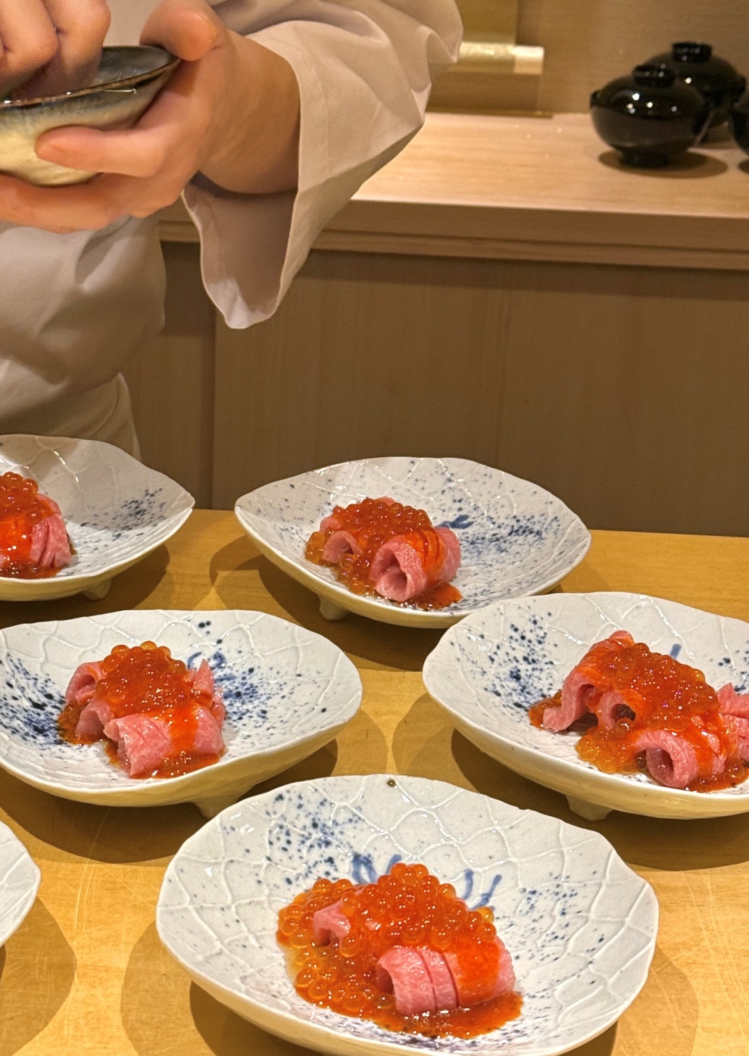 Osaka-鮨かぜのぎ(風禾), Osaka, Japan，The seasoning of each piece of sushi is full of surprises