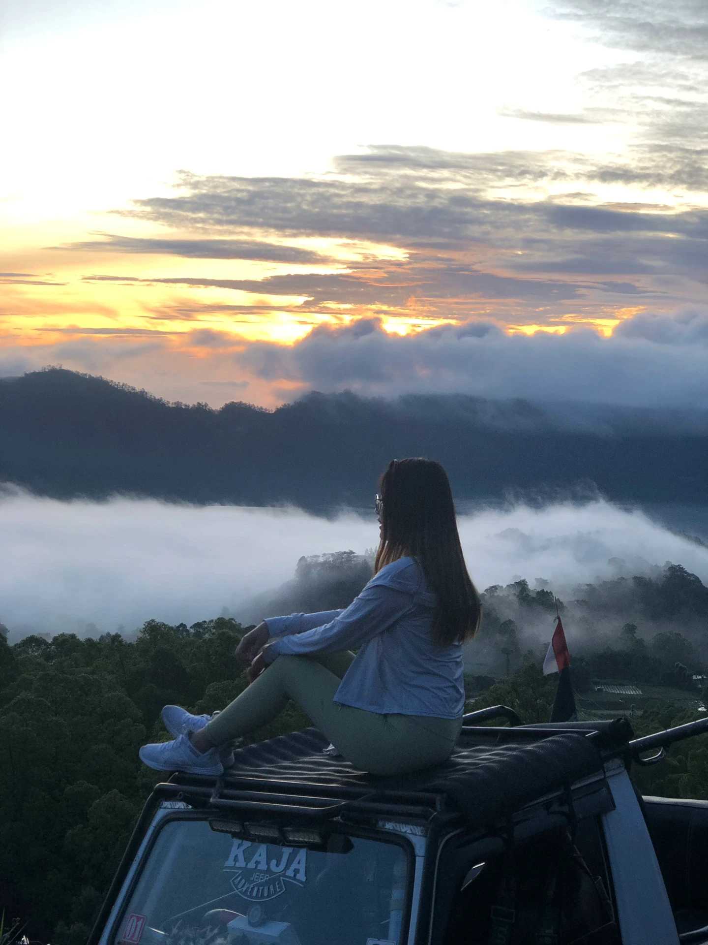 Bali-Mount Batur in Bali, 🌋where lava covered the entire village when it erupted in 1963