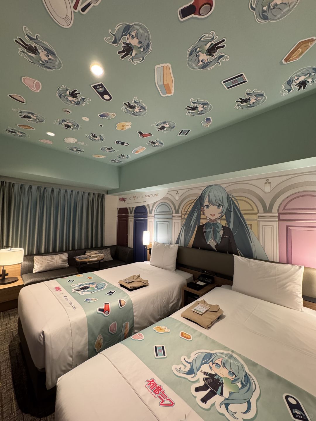 Tokyo-Haneda Airport Hotel MIKU Room, each character has a separate anime style room