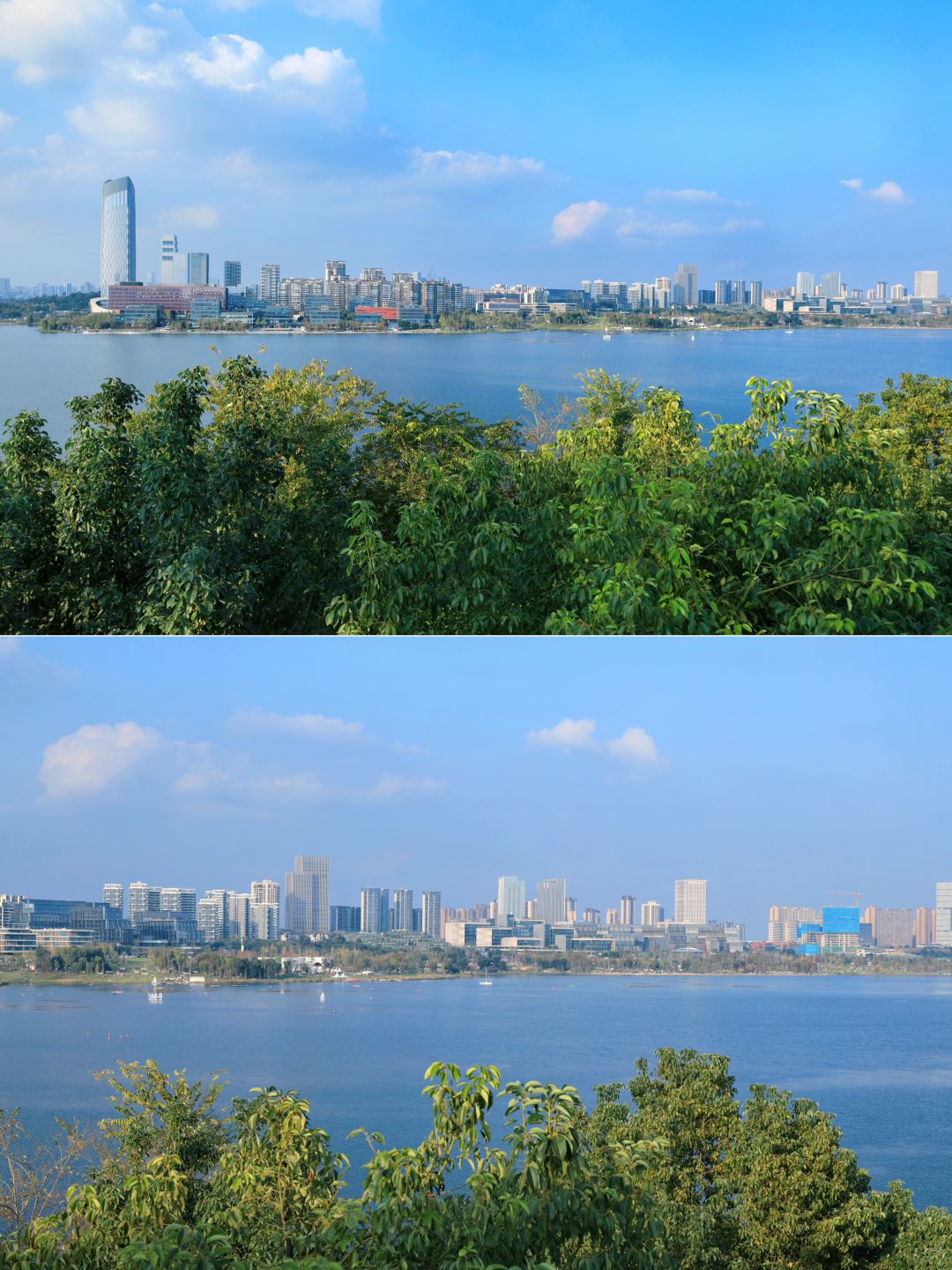 Chengdu/Chongqing-Xinglong Lake Park in Chengdu has beautiful greenways and scenic views along the way!