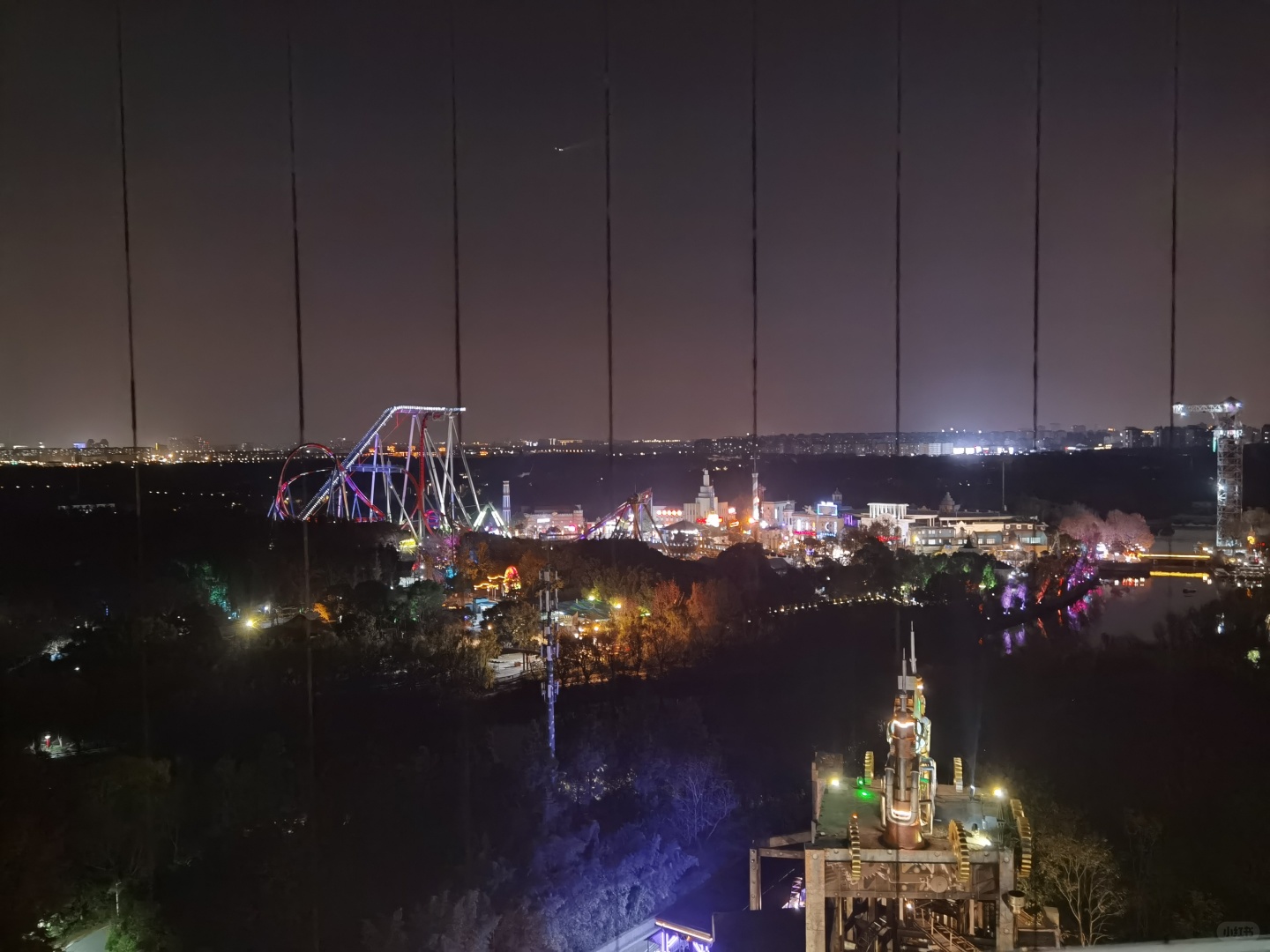 Shanghai/Hangzhou-The night view of Shanghai Happy Valley is beautiful！