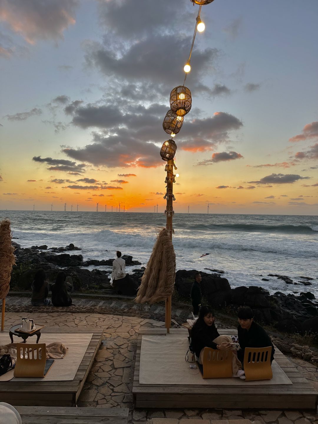 Busan/Jeju-Jeju Island's 해지개 Cafe, enjoy the most beautiful sunset under the parasols on the beach