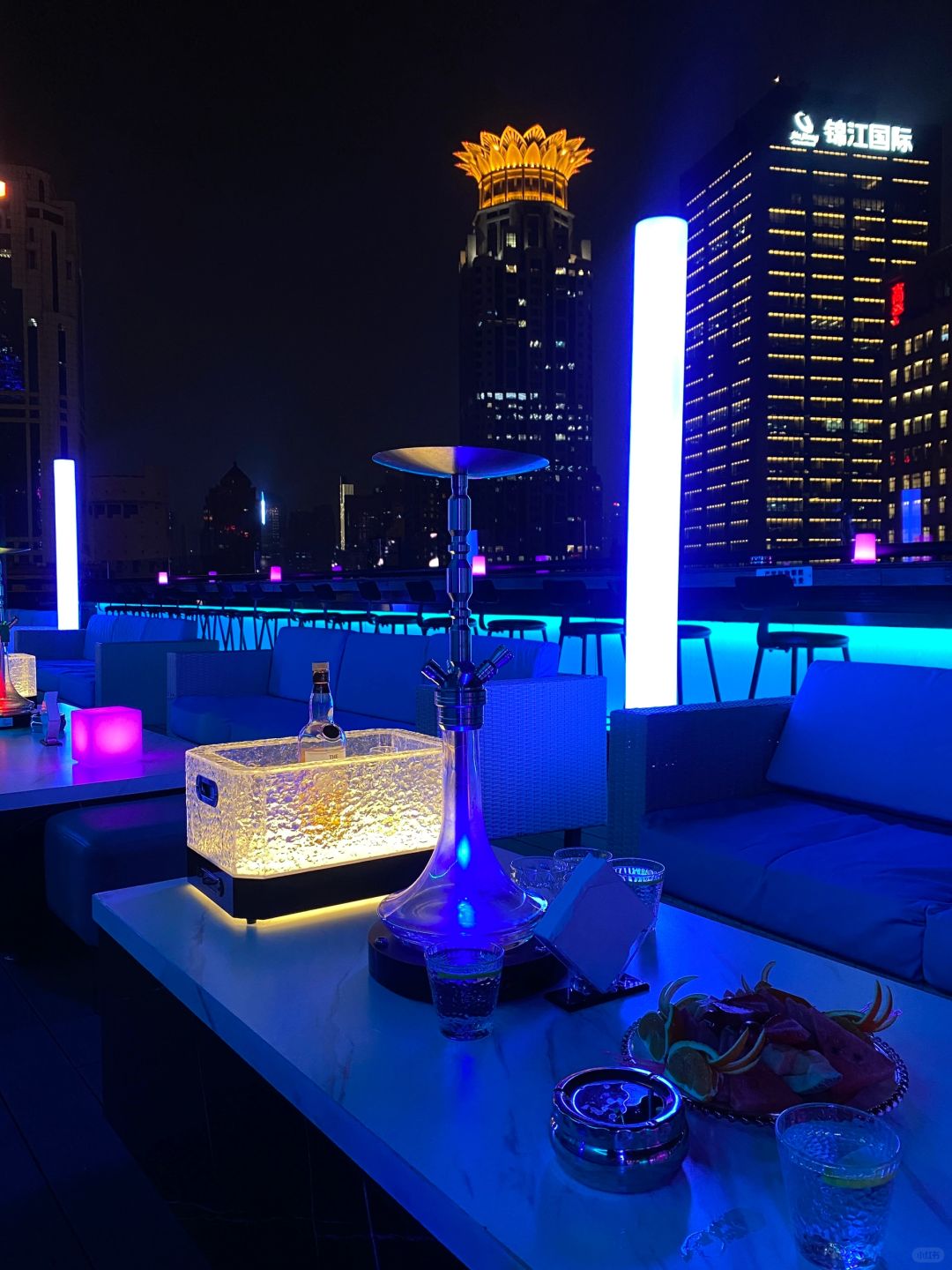 Shanghai/Hangzhou-At the Fushai Bar in Shanghai, this is truly the best night view of the Bund!