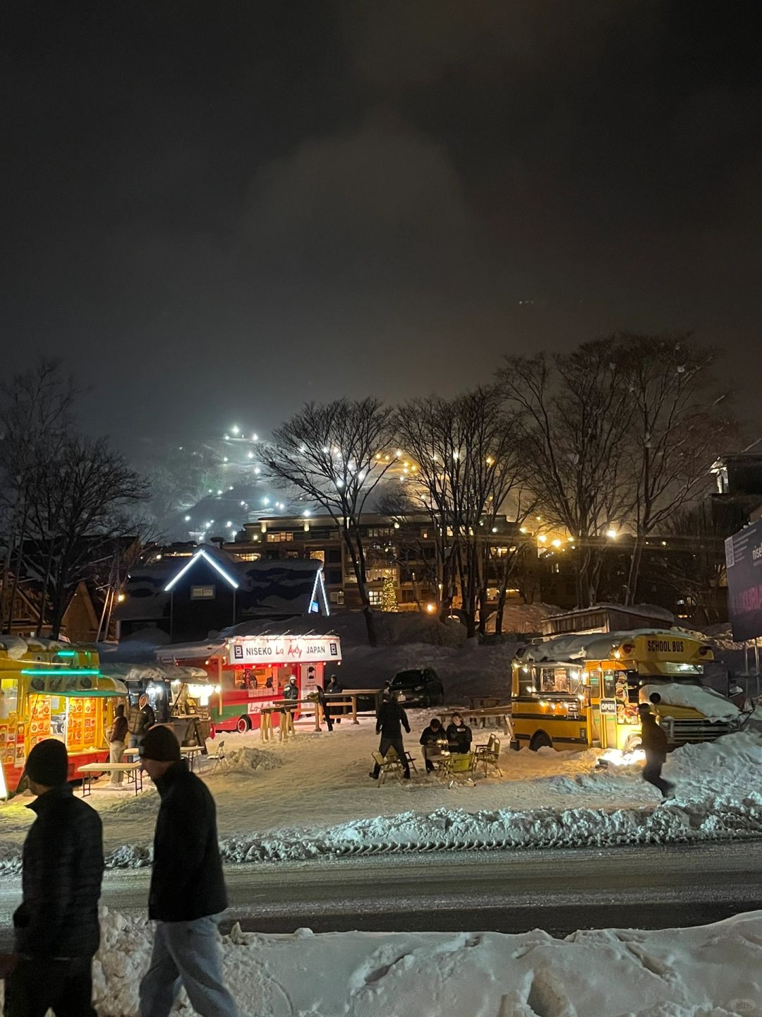 Sapporo/Hokkaido-In the ski town of Hirafu in Niseko, Hokkaido, I like the small woods under the king hood