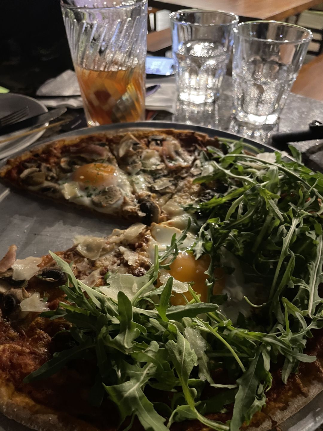 Singapore-Supply Demand Esplande in Singapore, the pizza with Morning After and TruffleEgg is delicious