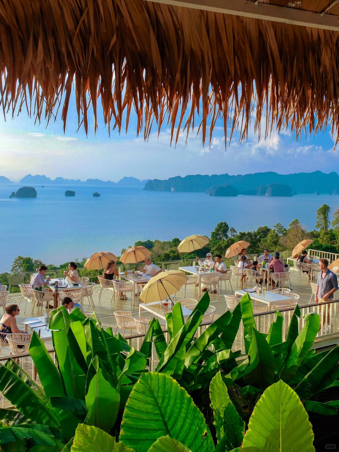 Krabi-Khaothong Hill, a cozy sea view resort cliff cafe restaurant in Krabi, Thailand