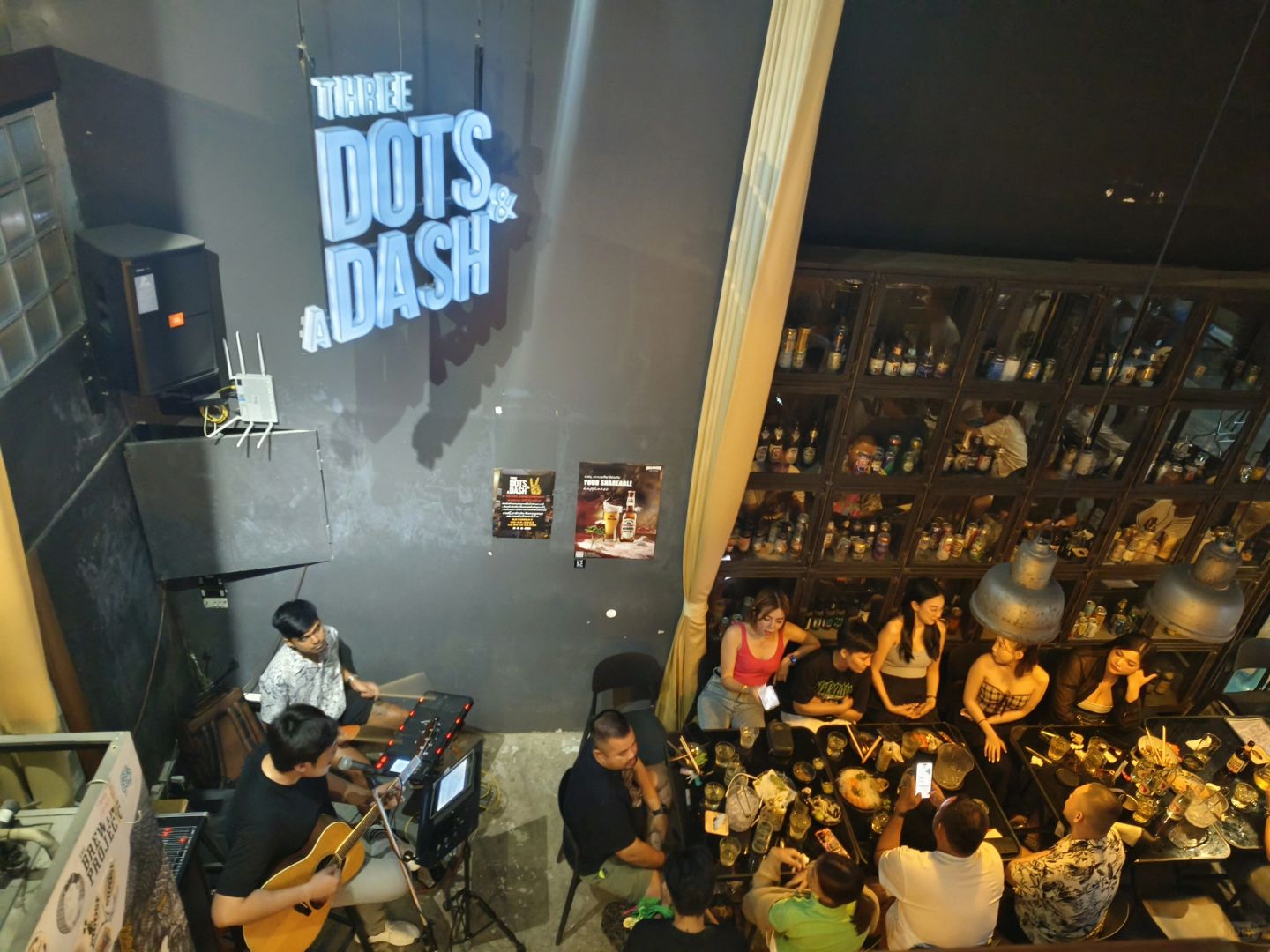 Hua Hin-Three Dots & A Dash is the favorite bar for young boys and girls in Huahin, Thailand