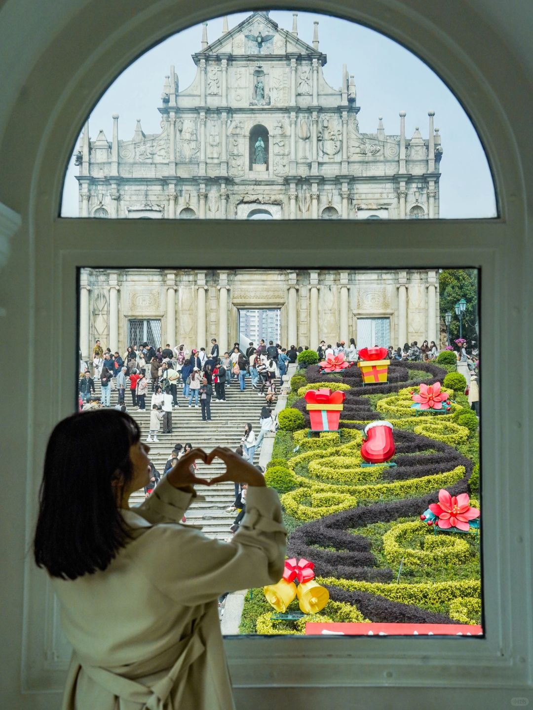 Macao-Macau landmarks travel guide. Ruins of St. Paul's, Love Lane, Guanye Street, Grand Lisboa