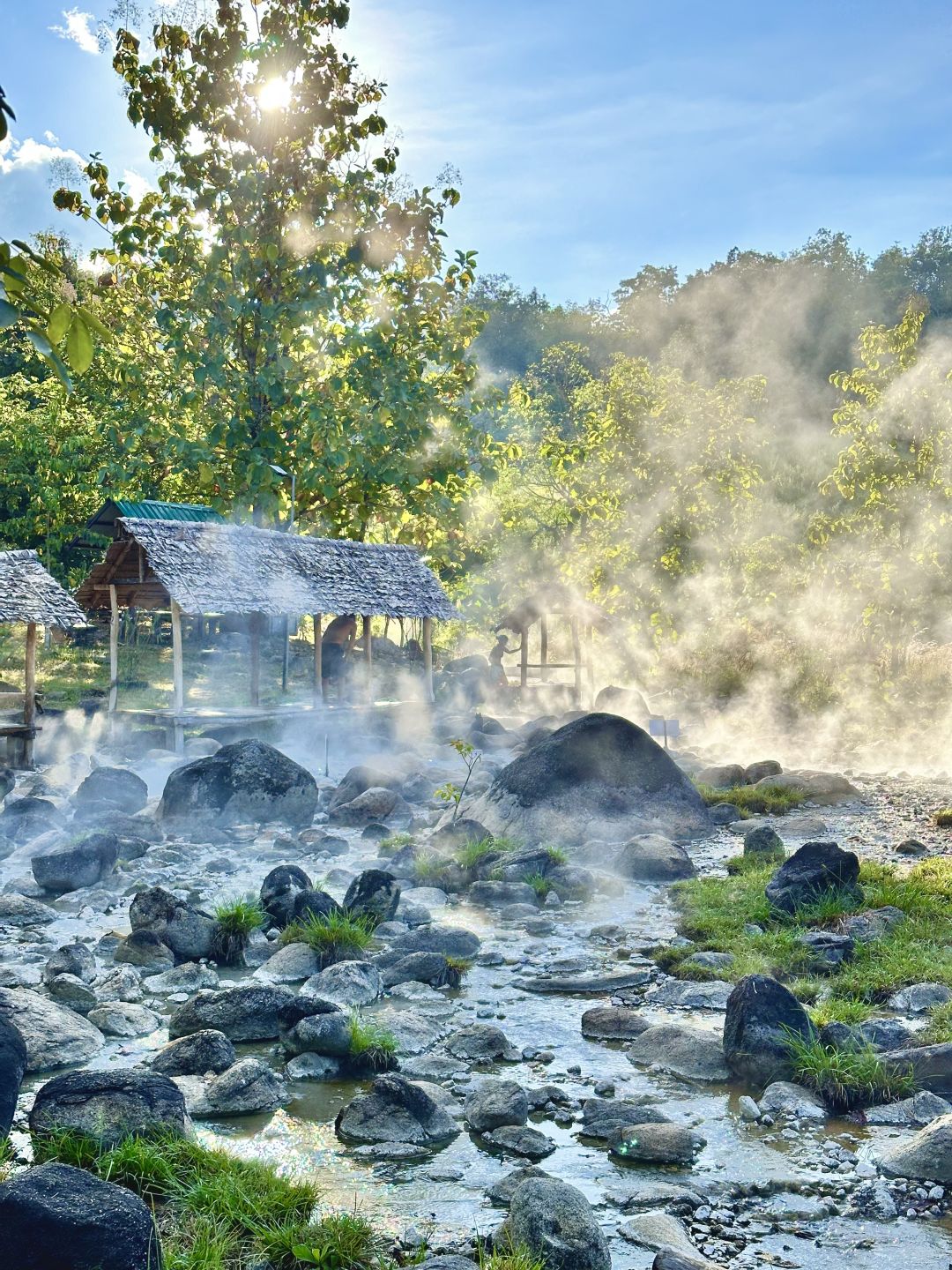 Chiang Mai-Mueang Paeng Hot Spring, a free hot spring in Bai County, Chiang Mai, has not yet been commercialized