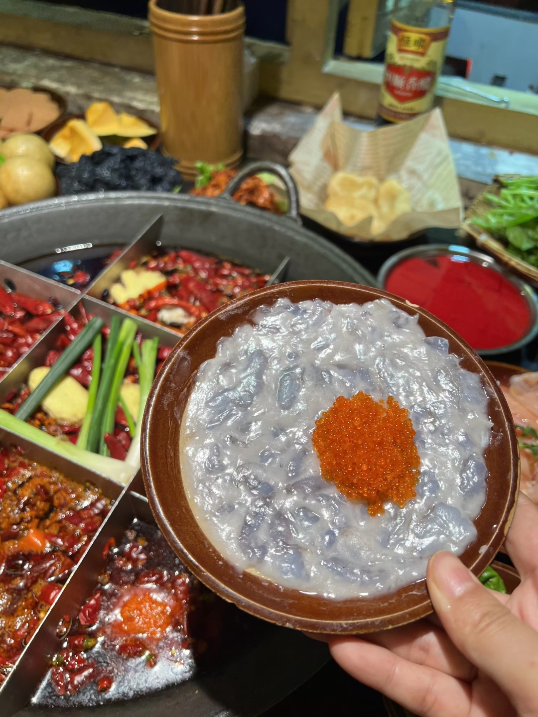 Chengdu/Chongqing-Chongqing Wuyi Restaurant, lotus root starch looks exquisite and tastes very good!