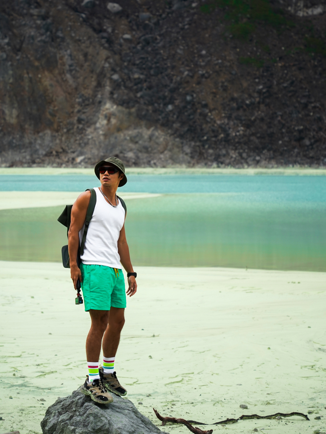 Jakarta-About 50 kilometers south of Bandung, Kawah Putih volcanic lake has a gem-like blue water