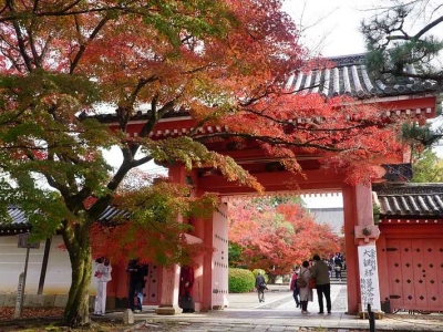 Zhenyudang, Kyoto, Japan. Free attraction to enjoy maple viewing while avoiding the crowds