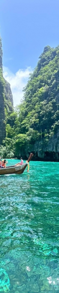 Phuket PP Island, experience chasing dolphins and diving under the transparent sea